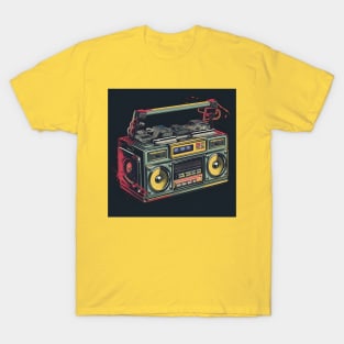 Ghetto Blaster Boom Box 80s Hip-Hop Stereo T-Shirt